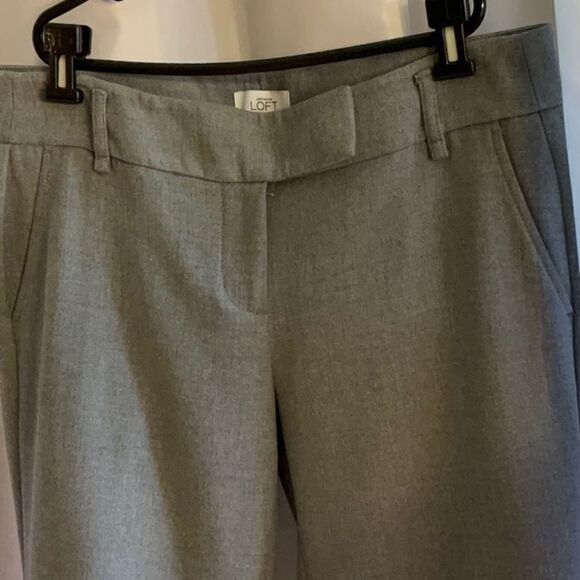 LOFT size 10 tall gray winter weight pants - Picture 5 of 10